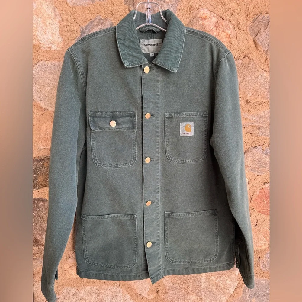 Vintage Carhartt Work In Progress Green Michigan Coat Men’s Size S - Picture 4 of 12